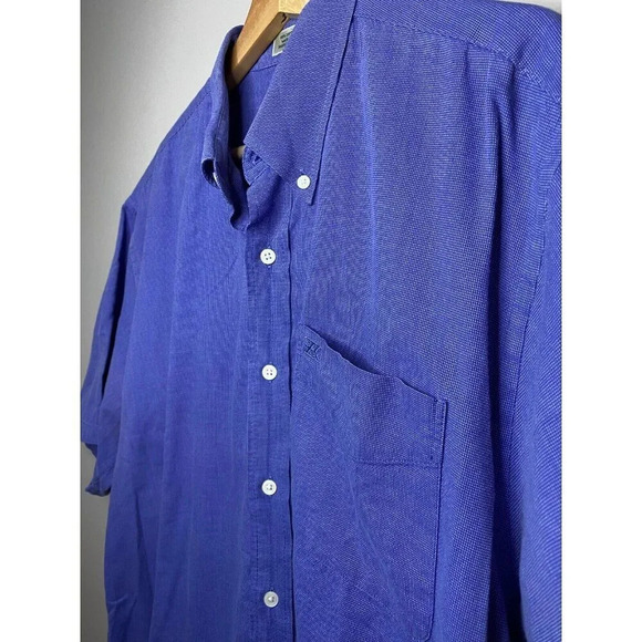 Cutter & Buck Men's Lightweight SS Mini Check Button Up Shirt Blue, Size: Large - Picture 7 of 14